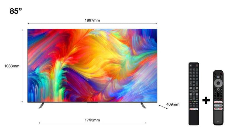TV TCL 85" 85P735 UHD GOOGLETV